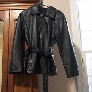 Wilson’s black leather jacket